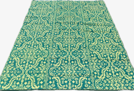 Plastic vloerkleed 270 x  360 cm (opvouwbaar), Oriënt  donker groen/geel