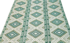 Plastic vloerkleed 270 x  360 cm (opvouwbaar), groene ruit