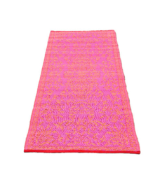 Plastic vloerkleed 90 x 180 cm Perzisch, roze/oranje