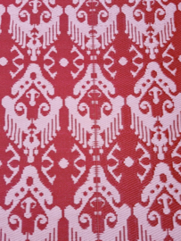 Plastic vloerkleed 120 x 180 cm, opvouwbaar, Ikat, rood/roze