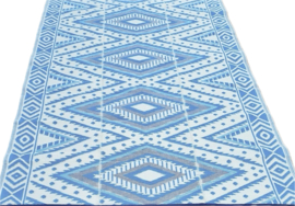 Plastic vloerkleed 180 x 270 cm, Design ruit, opvouwbaar,  blauw