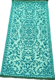 vloerkleedje 60 x 120 cm, donker groen/mint groen