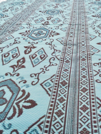 Plastic vloerkleed 270 x  360 cm (opvouwbaar), bruin/turkoois