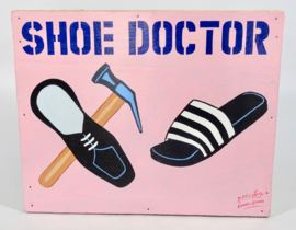 Uithangbord 50 x 40 cm, 'Shoe doctor"