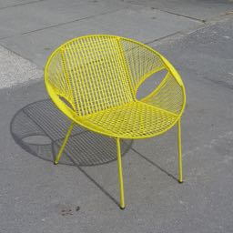 Owusu chair nr. 58 Ghanese kuipstoel geel