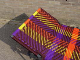 Owusu stretcher, bruin, ruit design