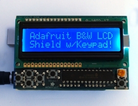 LCD Shield Kit w/ 16x2 Character Display - Only 2 pins used!
