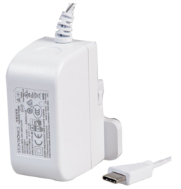 Raspberry Pi 4 Model B PSU, USB-C, 5.1V, 3A, UK/EU Plugs, White