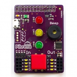 PiBrella - LED, Buzzer, I/O Driver Add-On Board