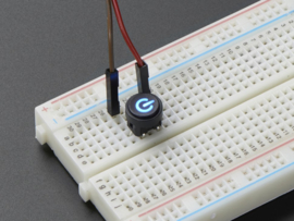 Mini Illuminated Momentary Pushbutton - Blue Power Symbol