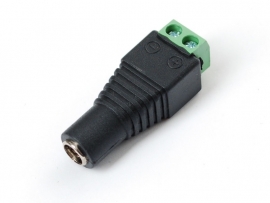 Female DC Power adapter - 2.1mm jack to screw terminal