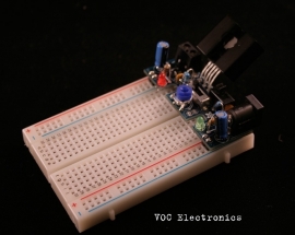 Adjustable breadboard power supply kit