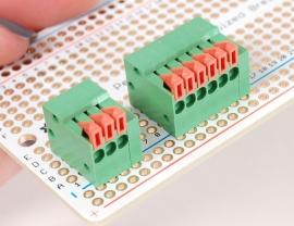 Configurable Spring Terminal Blocks - 3 Pin 0.1" Pitch R/A - x 5