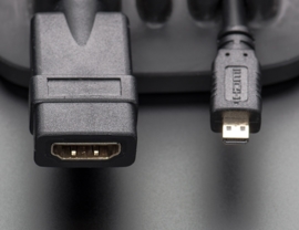 Micro-HDMI to HDMI Socket Adapter Cable