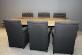 Eettafel mangohout rechthoek X-poot