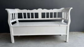 Klepbanken met armleuning 150 cm model 14 spijl sier