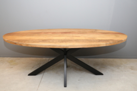 Mangohouten Eettafel Ovaal Hendri