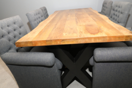 Eettafel Massief mango X-poot