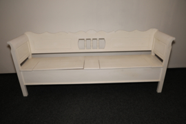 Klepbank met armleuning 220 cm model 3 spijlen strak