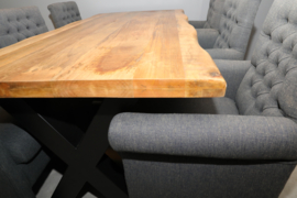 Eettafel Massief mango X-poot