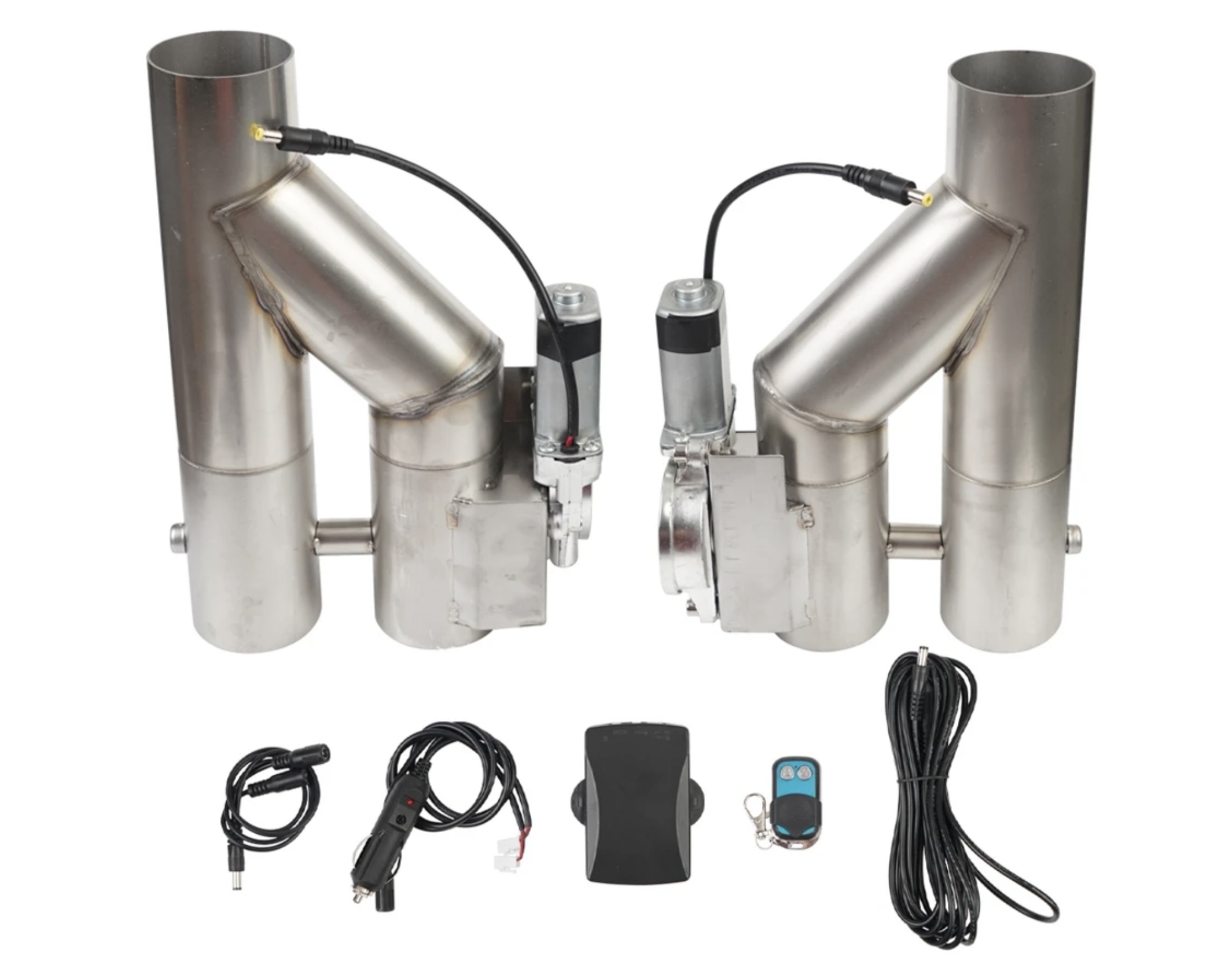 Dual RVS Uitlaat klep 3inch met afstands bediening