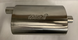 MAX Turbo Style Flo Performance rvs uitlaat demper 2,25 inch