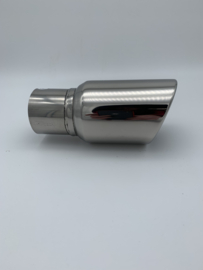 RVS slant-cutt eindstuk 3 inch rolled edge