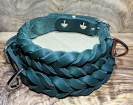 Hondenhalsband leer Green