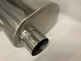 MAX Ultra Straight Flo Performance rvs uitlaat demper 2,5 inch