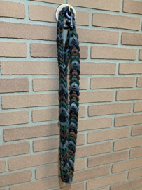 Lederen honden riem grey/green/black/brown