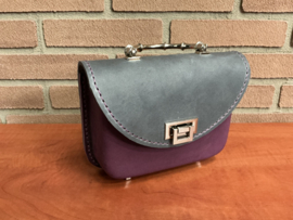 Little luxe handtas wine/grey