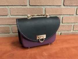 Little luxe handtas wine/black