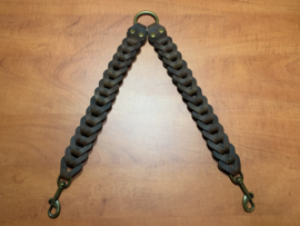 Leren duo honden riem brown