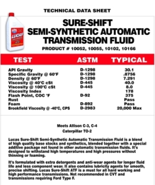 Lucas ATF sure shift oil. 1 liter verpakking