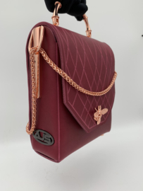 Handtas rose wine red messenger hand/cross body bag