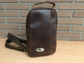 Handtas bruin leren crossbody bag