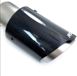 RVS / Carbon 2,25 inch uitlaat sierstuk