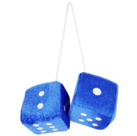 4 kleuren dobbelsteen autohangers, 7 cm autospiegel pluche dobbelstenen