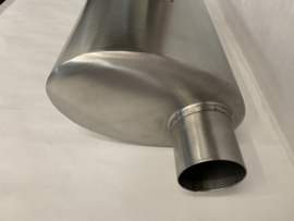 MAX Ultra Straight Flo Performance rvs uitlaat demper 2,5 inch