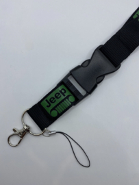 Keycord sleutelhanger jeep Green