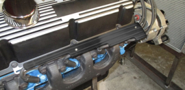 Aluminium V8 stripe bougiekabel geleiders zwart