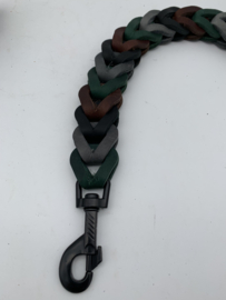 Lederen honden riem grey/green/black/brown