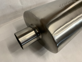 MAX Spiral Straight Flo Performance rvs uitlaat demper 2,5 inch
