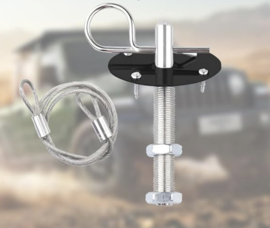 Hood pin kit Zwart. Motorkap snel sluiting