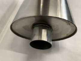 MAX Spiral Straight Flo Performance rvs uitlaat demper 2,5 inch