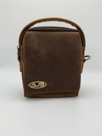 Handtas bruin leren crossbody bag