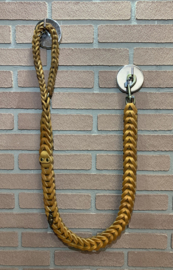 Lederen honden riem Cognac