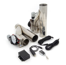Dual RVS Uitlaat klep 2,5inch met afstands bediening