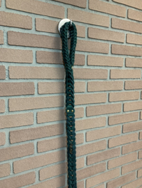 Lederen honden riem  green