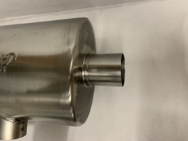 MAX Spiral Straight Flo Performance rvs uitlaat demper 2,5 inch